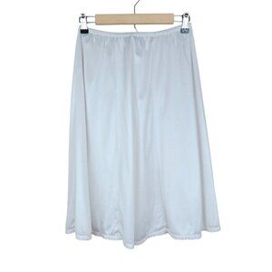 Vintage FORTUNE 70s Women's White Nylon Half Slip Skirt